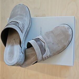 Brunello Cucinelli Soft Suede Clogs